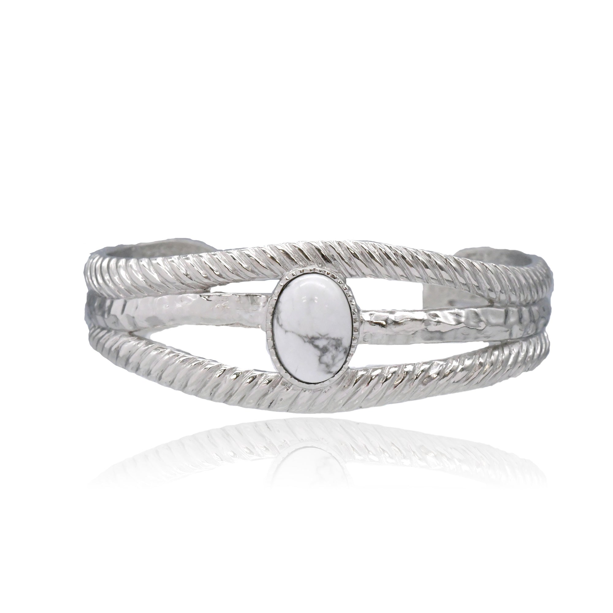Ocean White Howlite Bangle