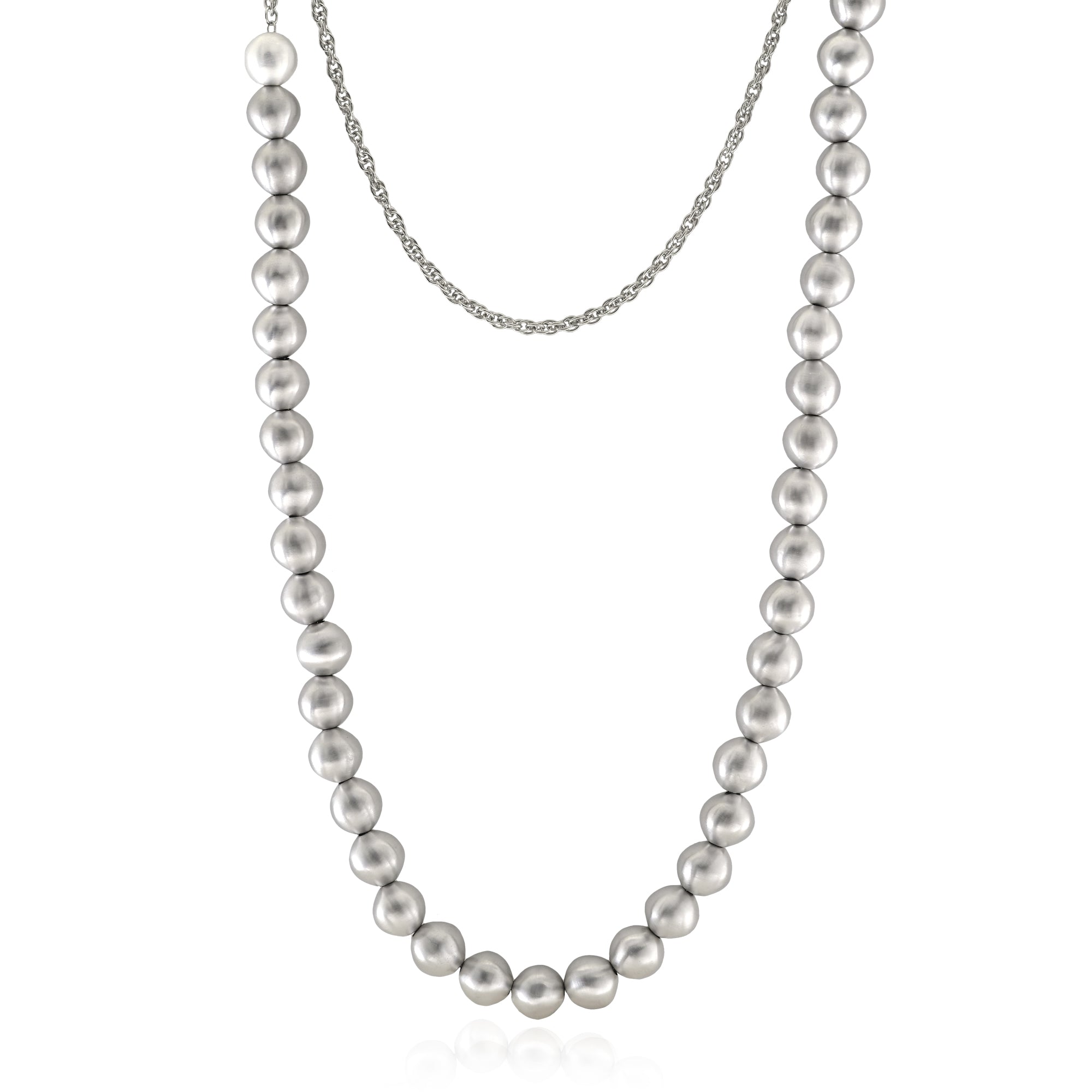 TOMOYUKI IWANAMI Chain x Black Pearl Necklace I